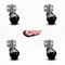 Service Caster 2 Inch Flat Black Polyolefin Ball Caster - Side Mount Bracket - SCC, 4PK SCC-GR01S20-POS-FB-716-4-CB180-4 - alternate 2